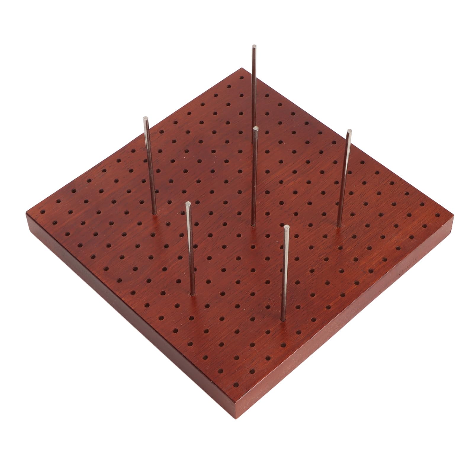 Crochet Knitting Blocking Mat, 19.5x19.5cm Safe Wooden Handcrafted Painted Reusable Crochet Knitting Blocking Board for Granny