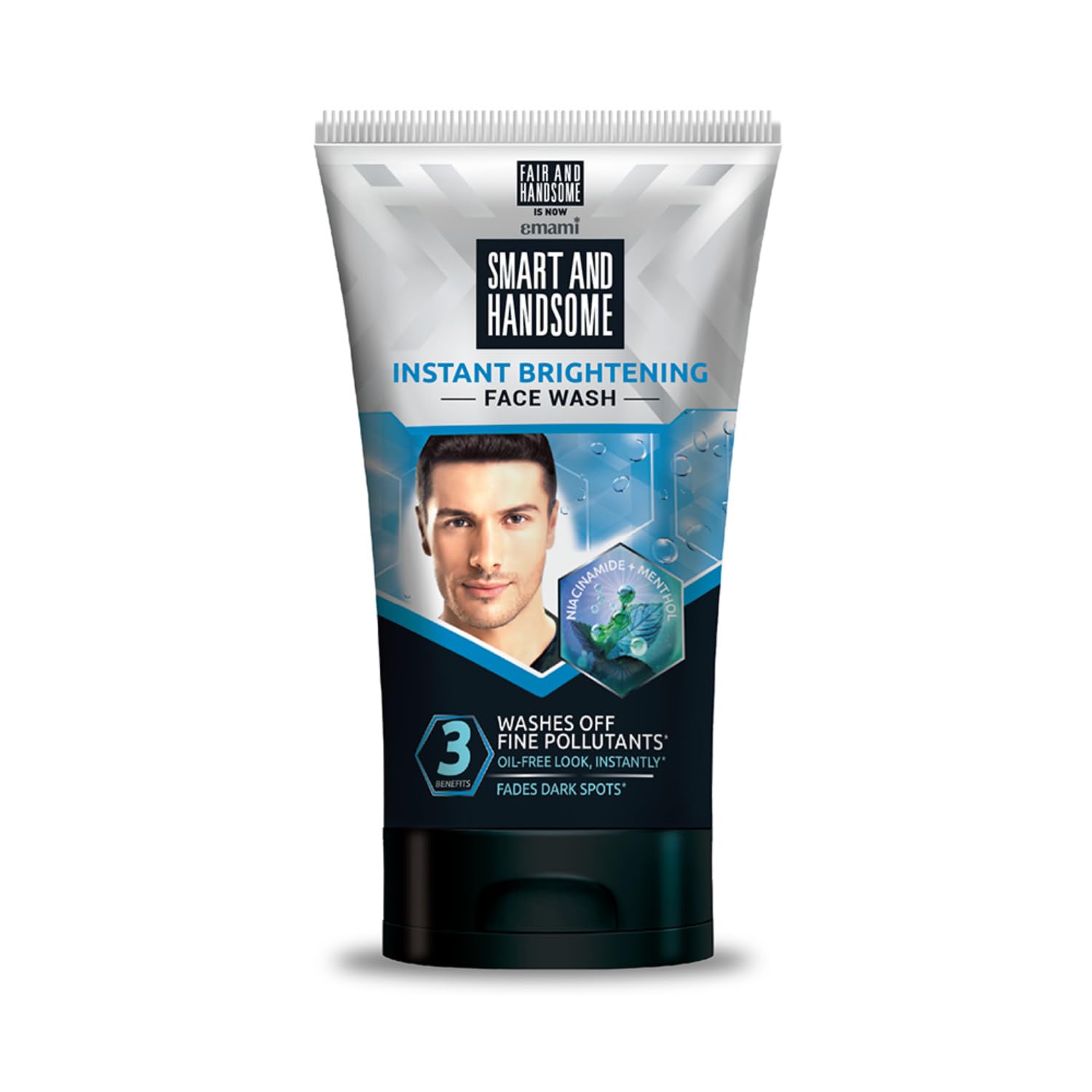 Smart And Handsome Face Wash, Instant Brightening, Instant Freshness, 100g