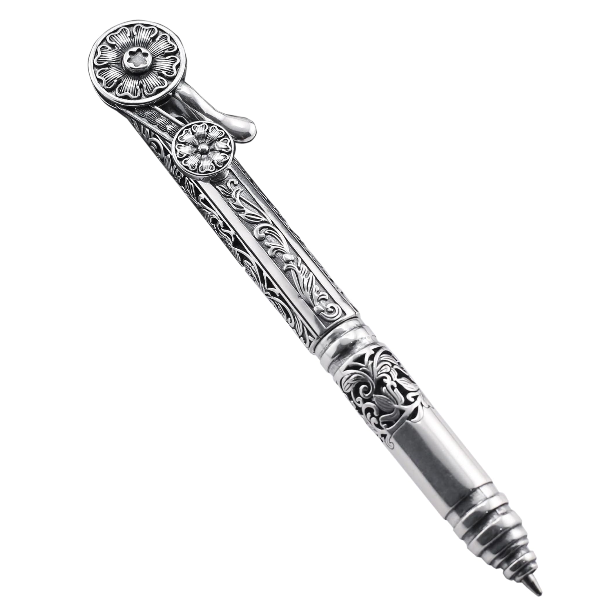 Amazon | EdisonBrain 高級ボールペン クロム風 アンティーク 筆記具  