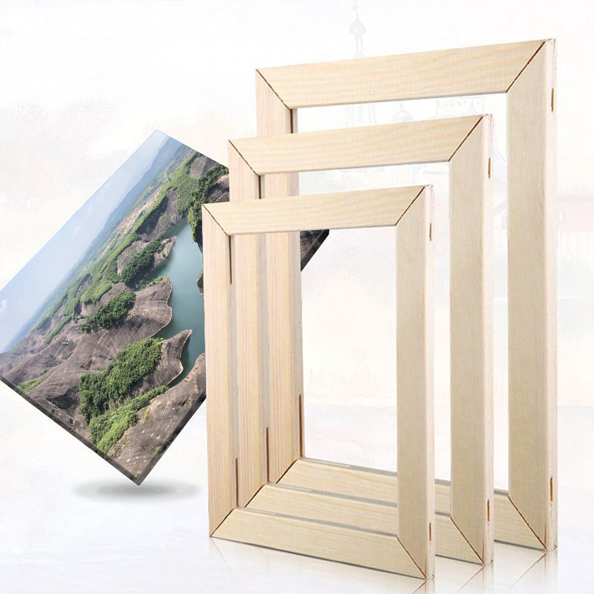 Amazon.com: ECYC 60x50 cm DIY Solid Wood Canvas Frame Kit, Wooden 
