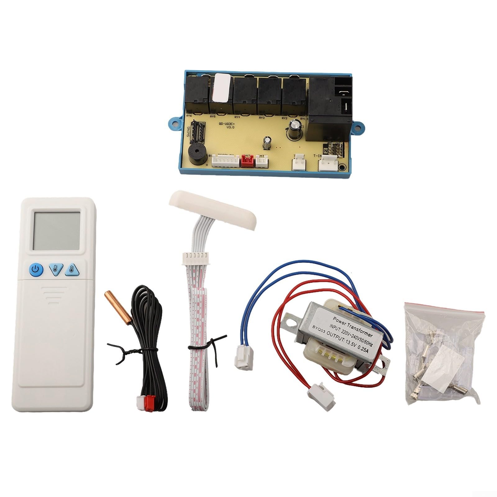 Panel de placa del sistema de control de aire acondicionado, con múltiples modos de trabajo, pantalla digital de control de temperatura, para unidades de CA HVAC 3 velocidades de