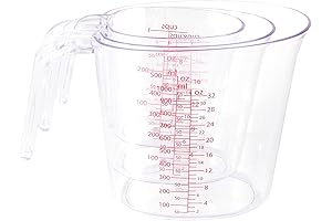 3-Piece Nesting Measuring Cups Set: Kitchen Essential for Precise Measurements