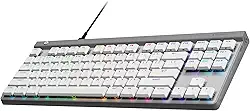 Teclado Mecânico Gamer Logitech G515 com Design TKL, RGB LIGHTSYNC e Switch GL Brown Tactile - Branco