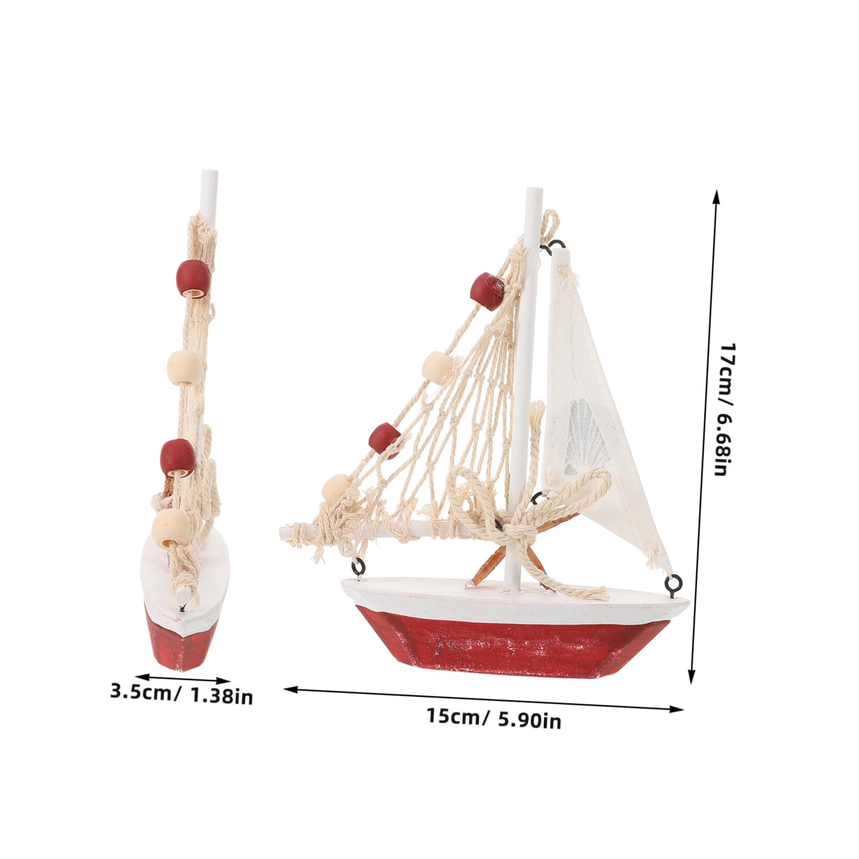 Amazon.co.jp: DECHOUS 木製帆船模型 ミニヨットモデル 小さな船の飾り
