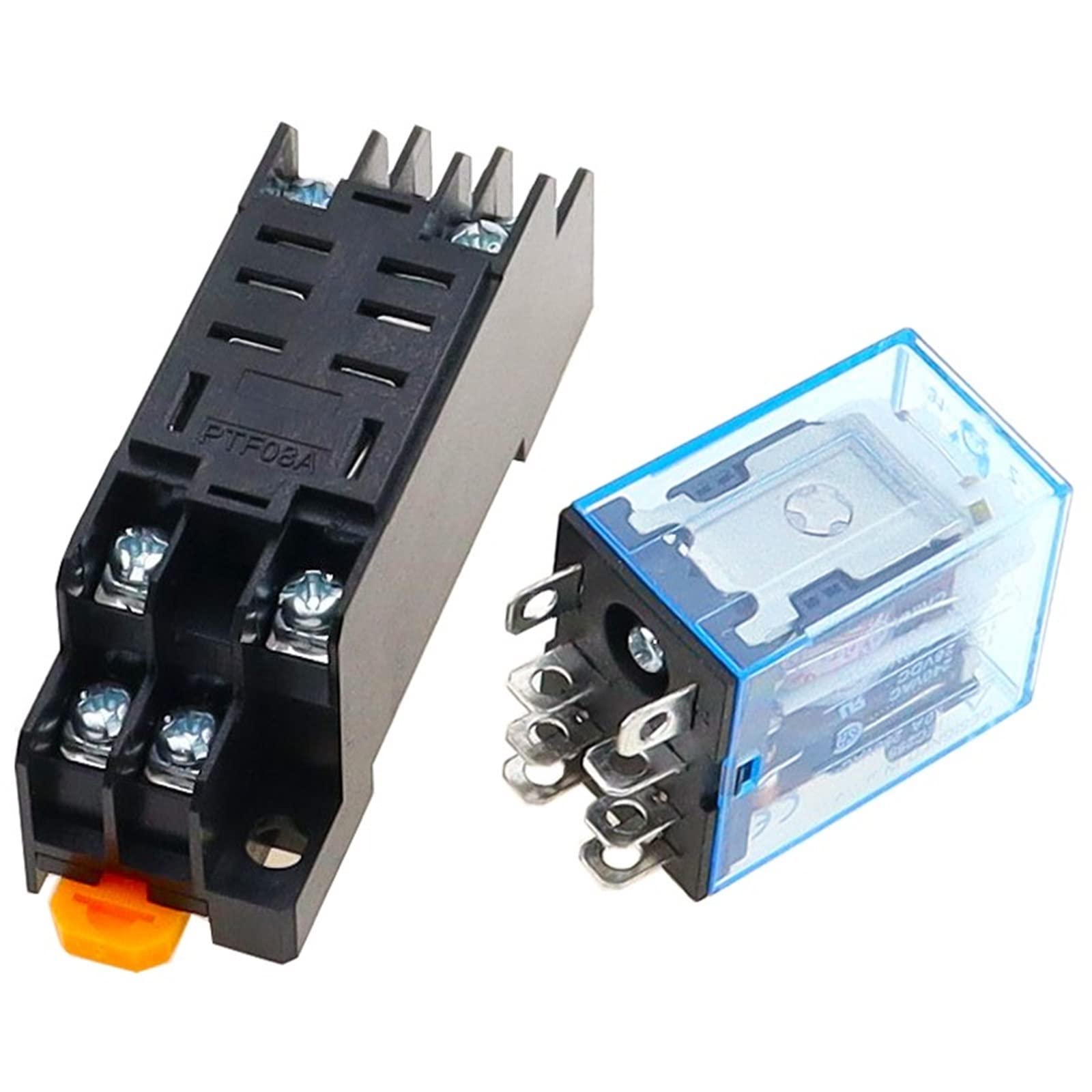 WBNFFUCYU 30pcs 220/240V AC 10A 8PIN Coil Power Relay DPDT LY2NJ HH62P HHC68A-2Z with Socket Base