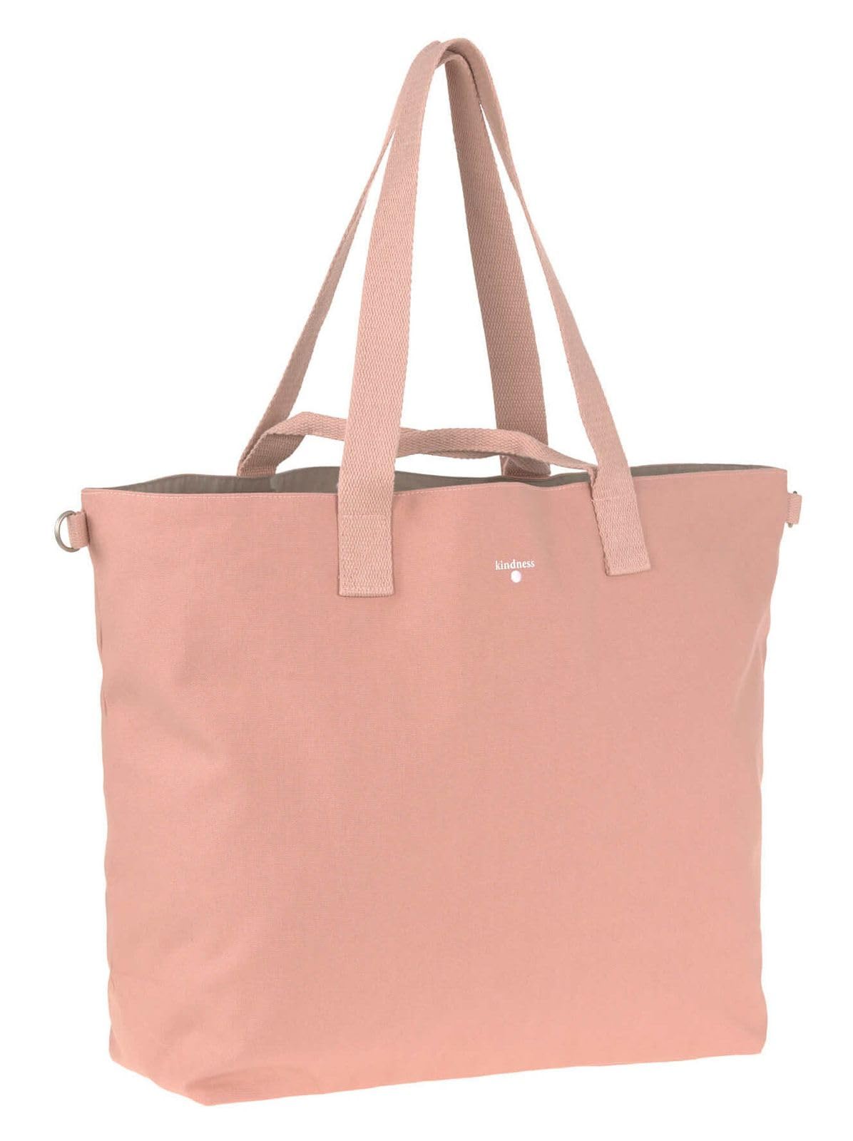 LÄSSIG Baby Einkaufstasche Kinderwagentasche Bio-Baumwolle waschbar/Green Label Cotton Statement Shopper, Rose, 1101034787