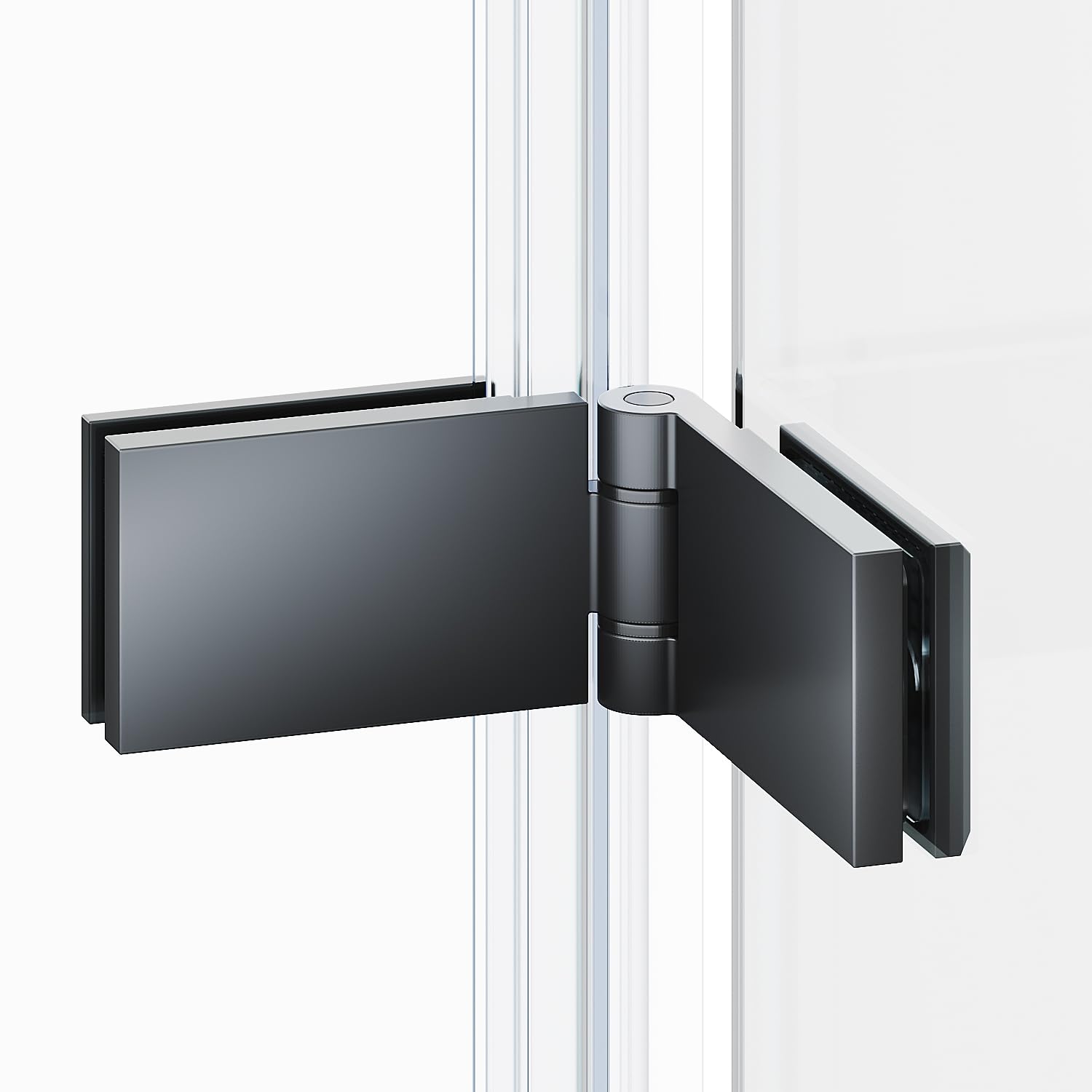 SONNI Box Vasca da Bagno 120x140cm, Di nero Parete Vasca con Dispositivo Pieghevole a 180 °, Vetro Trasparente 6mm Parete Vasca da Bagno Doccia