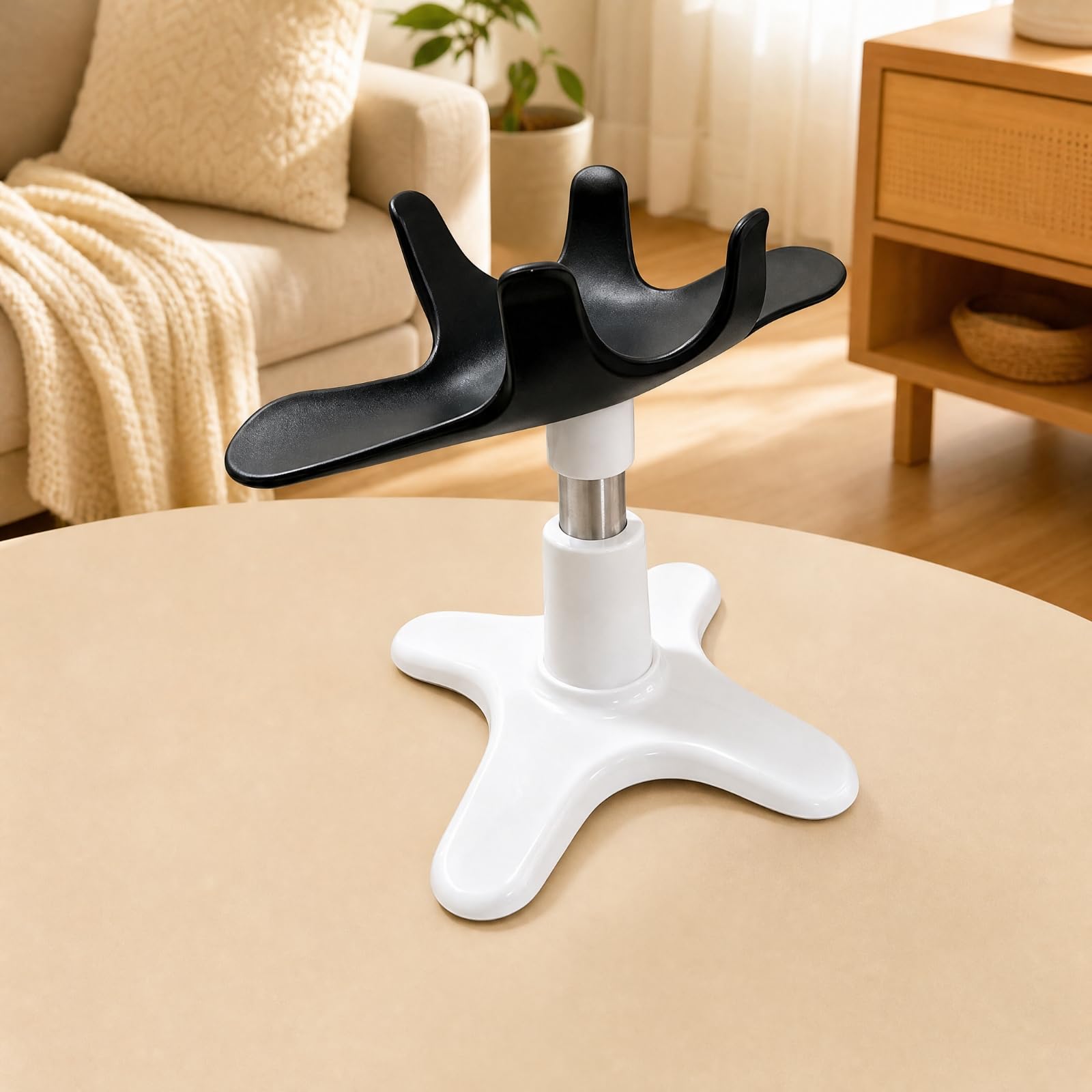 Qianly Supporto da Toeletta in Nylon per Animali Stabile Robusto, Nero+Bianco