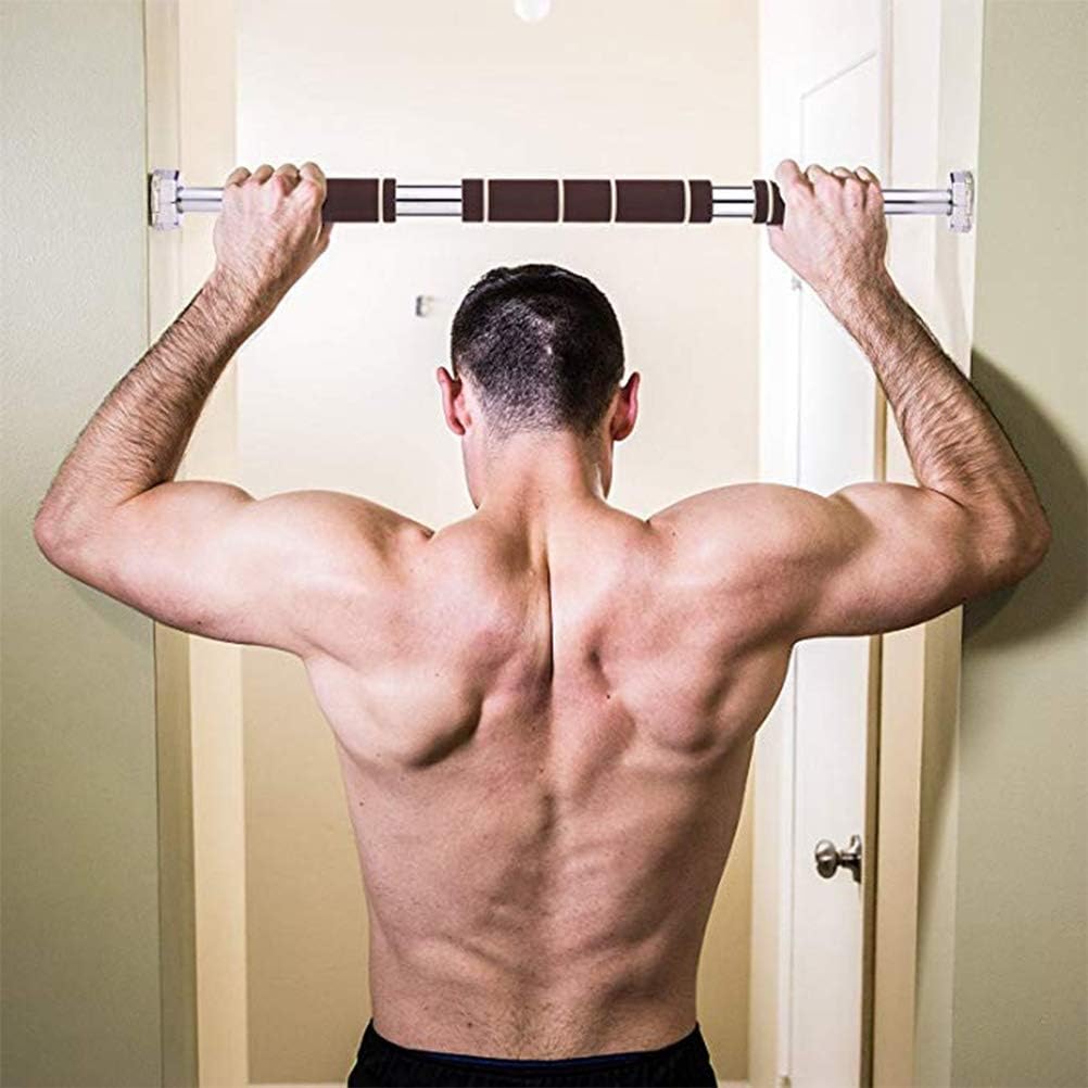 Pull Up Bars HUAHUA Pull Rod Stainless Steel Door Frame Wall-Mounted Fitness bar Without Screw Horizontal bar Strength Training 60-100cm
