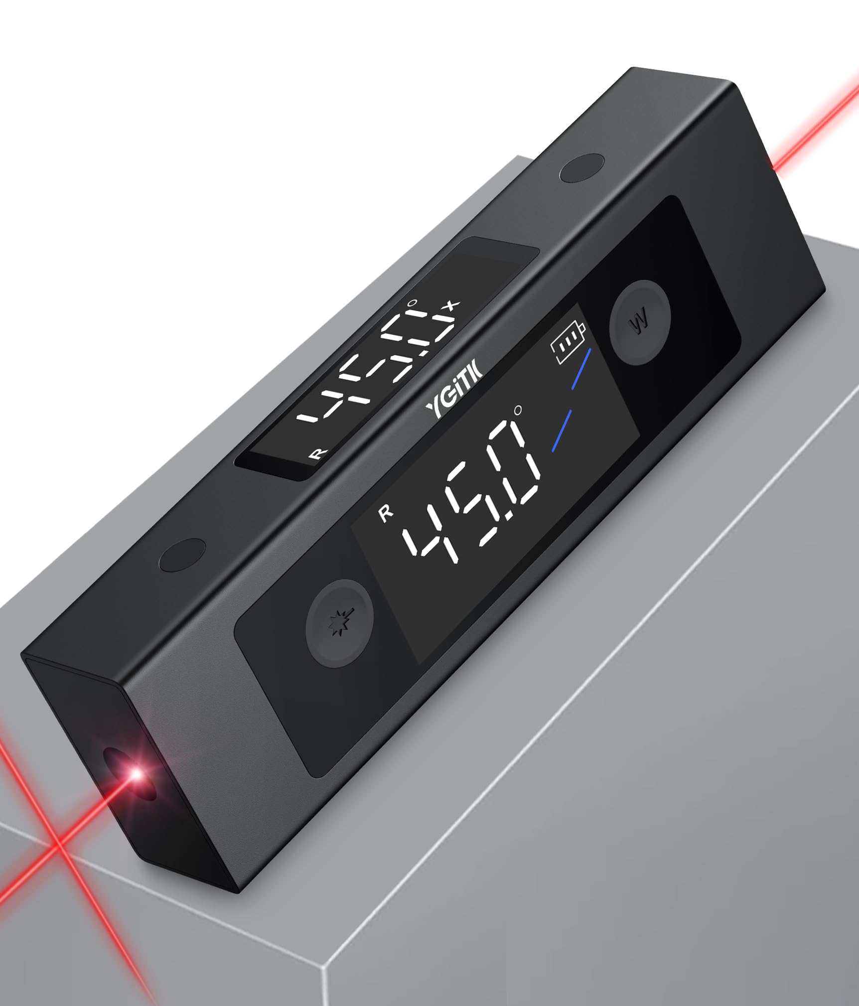 Dual Axis X/Y Digital Inclinometer, Dual LCD Screen Angle Finder for Woodworking