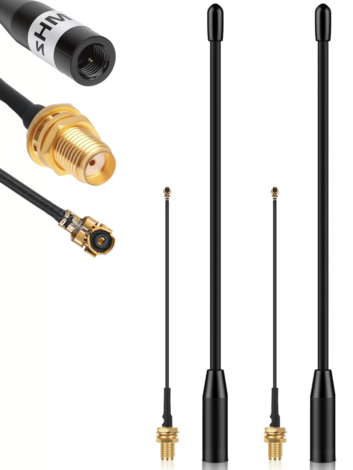 Antenne 868 MHz Gain 10dBi pour antenne Meshtastic LoRa Long Range Soft Whip Antenne, 17 cm Omni SMA mâle noir (lot de 2)