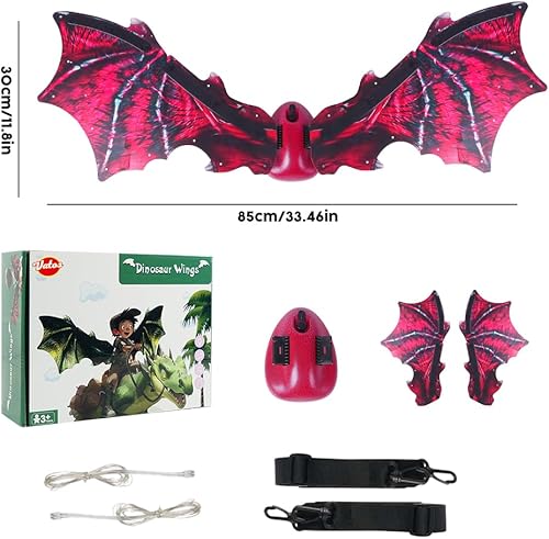 Miniatura 8 de VATOS Alas de dragón eléctricas con luces LED Alas de dragón móviles con música para niños y hombres para disfrazarse de cosplay
