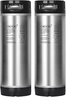 5 Gal Ball Lock Keg New Beer Keg Corny Tank 304 Stainless Steel Coke Syrup Milk Soda Barrel Rubber Handle Bucket Ball Lock Cornelius Style—2PCS
