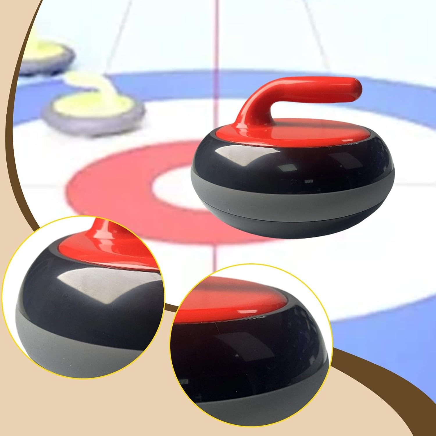 Stone Sports Game PP Material Interactive Game Suitable for Educational Fun Indoor Outdoor, red