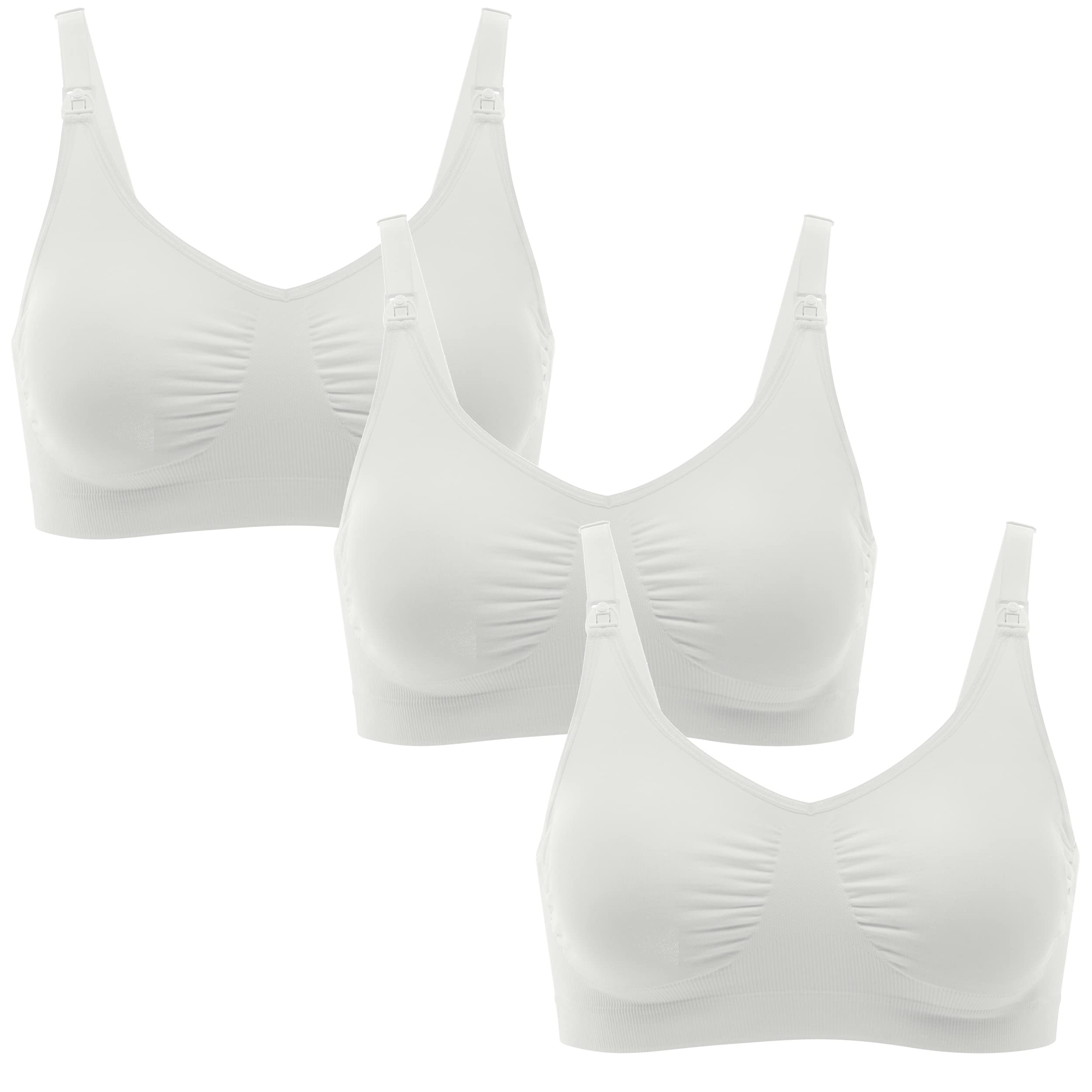Medela Damski biustonosz ciążowy i karmiący (3 sztuki), biały, M