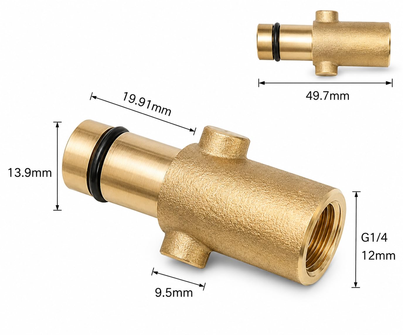 M&M Smartek Adaptateur baïonnette Nilfisk Gerni Quick M22 AG pour nettoyeur haute pression, lance à mousse, canon à mousse