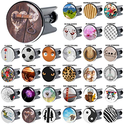 Preisvergleich Produktbild Sanilo Waschbeckenstöpsel, viele schöne Waschbeckenstöpsel zur Auswahl, hochwertige Qualität (Türschloss)