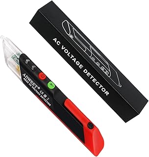 Non-Contact Voltage Tester, Voltage Detector ADWSET Voltage Tester Pen for Live/Null Wire Breakpoints Test, Dual Range AC12V-1000V/48V-1000V&Buzzer Alarm&LED Flashlight (Red)