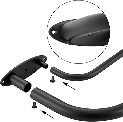 Miniatura 2 de Juego de barras de cortina dobles envolventes para oscurecer la habitación, juego de barras de metal extensibles con barra delantera de 1 pulgada y