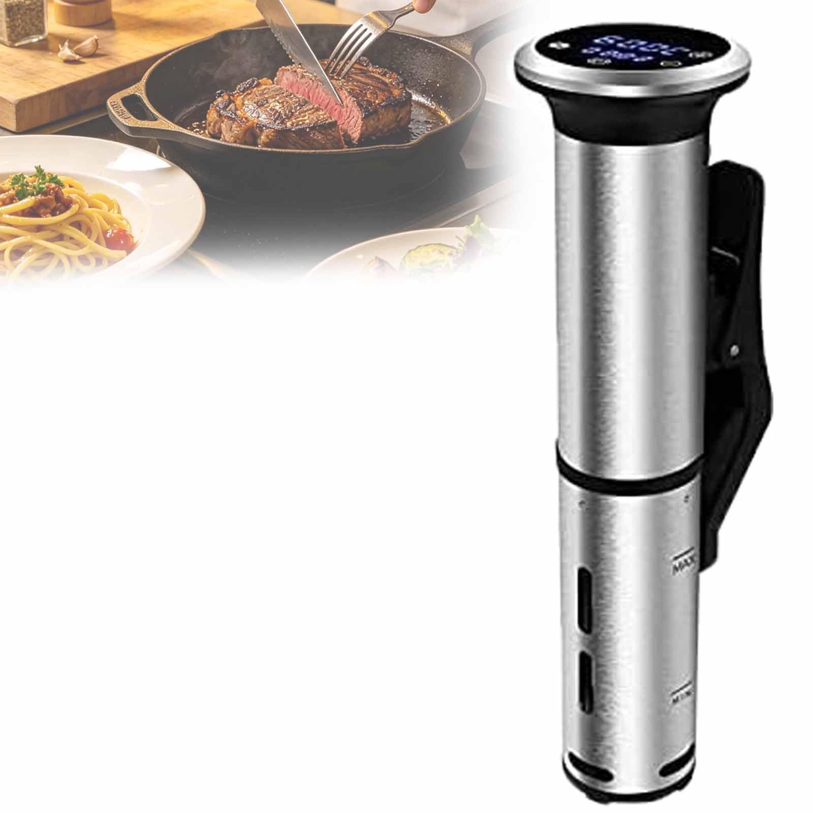 Cyrkulator zanurzeniowy Sous Vide 1200 W z cyfrowym sterowaniem LED i timerem, wodoodporność IPX7, szybki cykl termiczny, przyjazny dla użytkownika i niski poziom hałasu, do precyzyjnego gotowania