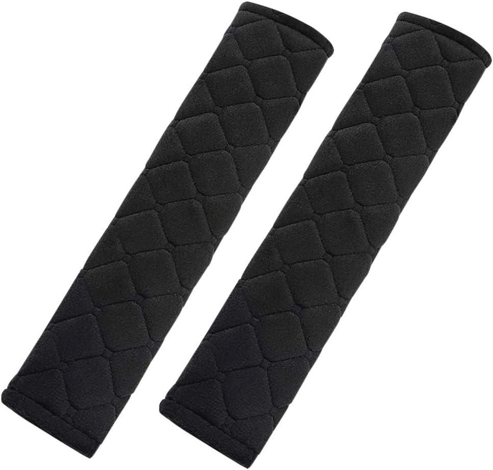 TRIXES Seatbelt Strap Cover 2 Car Seat Belt Comfort Pads with Hook