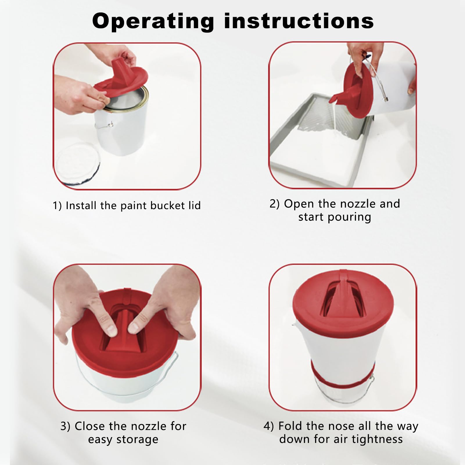 Coperchio versatore per barattolo di vernice – Beccuccio a prova di perdite, strumento a flusso controllato, accessorio antispruzzi, dispositivo di versamento facile con design pieghevole | Coperchio