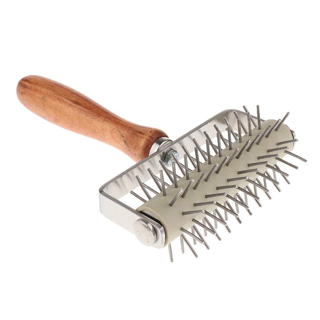 Unbekannt Silver Dough Docker Spike Roller Wheel Bread Pie Pizza Pasta Pastry Holes Maker Diy Aod