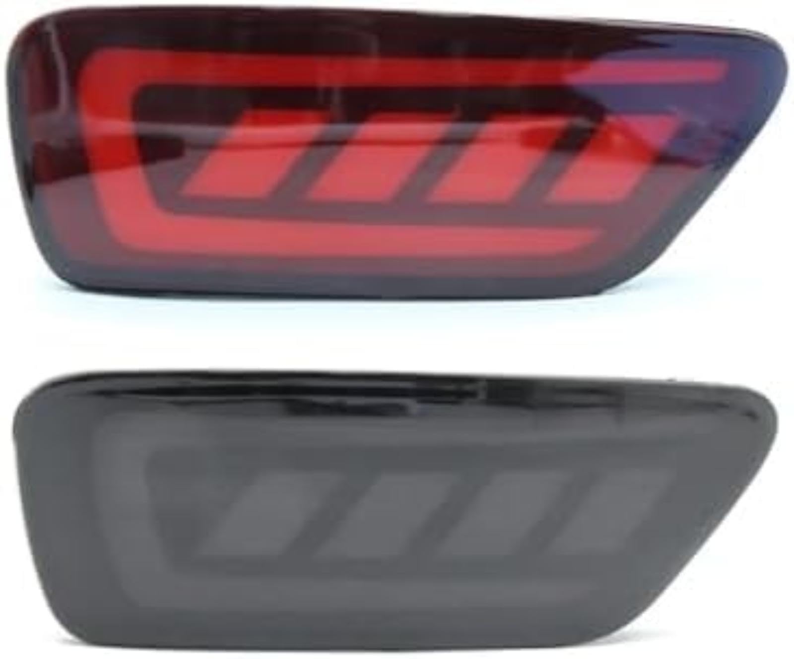 Riflettore paraurti posteriore, per Jeep, per Grand Cherokee 2011-2022, per Compass 2011-2015-2017 Riflettori per fanali posteriori a LED per auto Indicatori di direzione dei (Red)