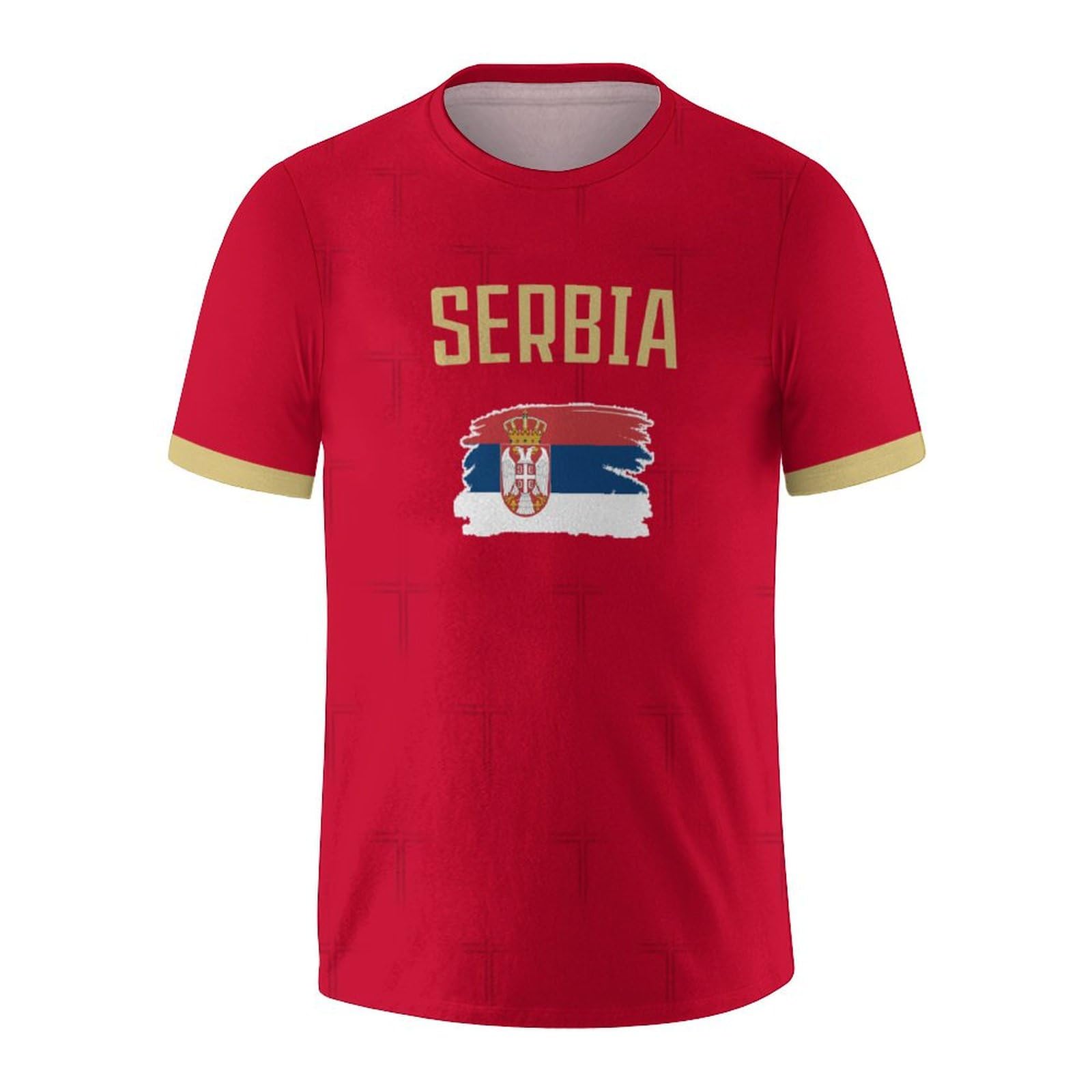 Soccer National T-Shirt Uniforms Printing Short Sleeve Shirts for Men Fans Apparel Gifts S-2XL, Serbia, XXL — image 1