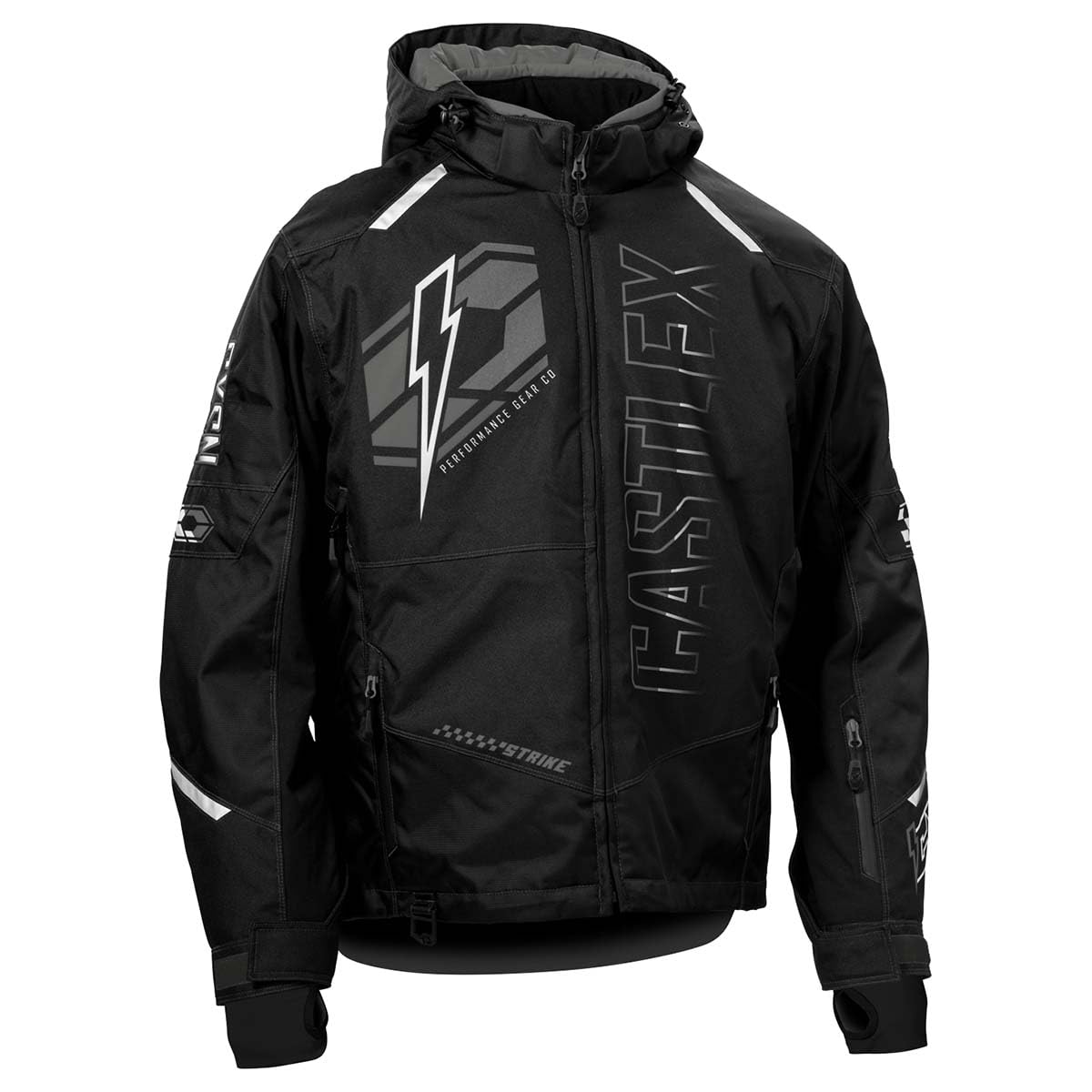 X Men's Strike G6 Snowmobile Jacket (Black/Charcoal - 5X-Large)