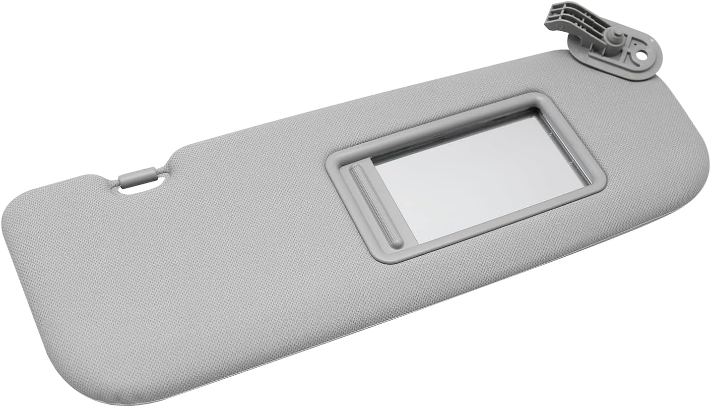 Sun Visor with Mirror Insider Passenger Right Gray Replacements Accessories Fit for Hyundai Elantra MD 2011-2015
