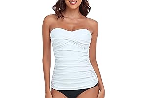 Women's Ruched Tankini Top: Elevate Your Swimwear Style