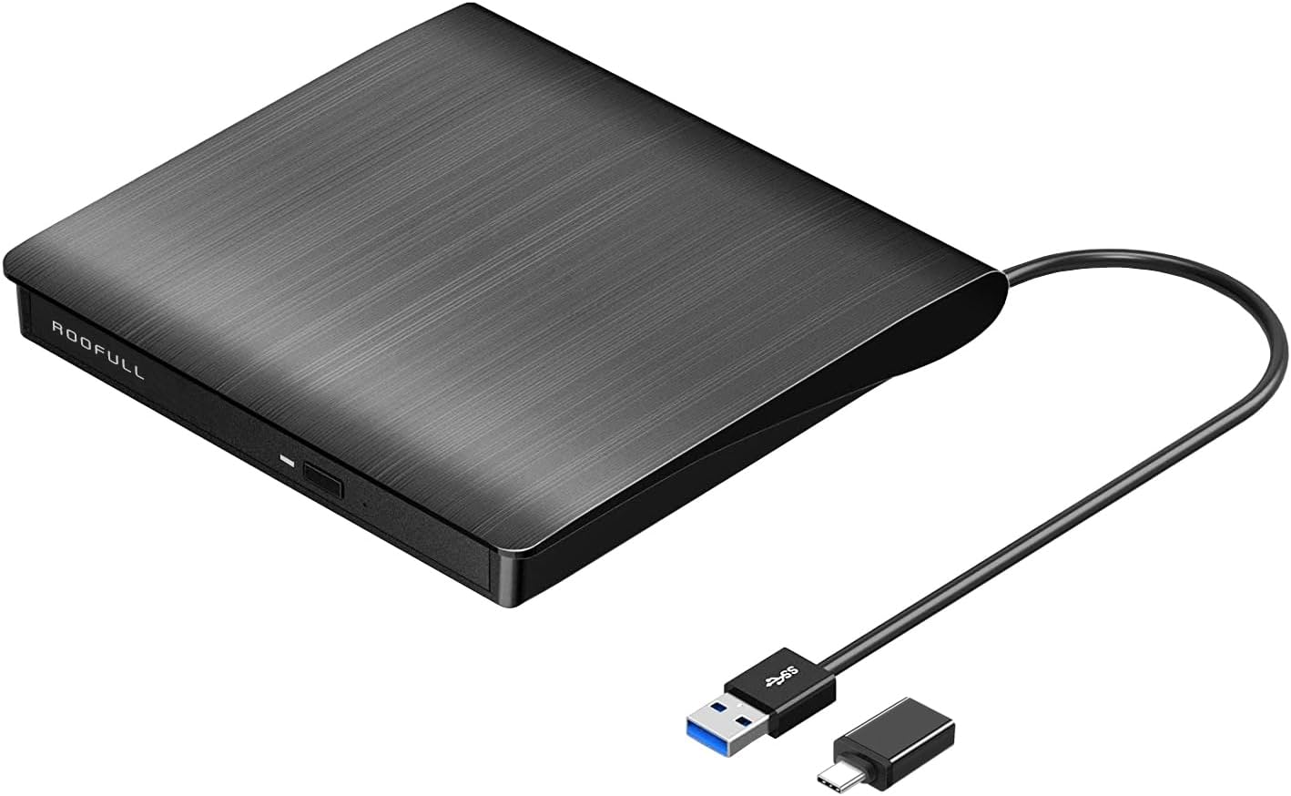 External DVD Drive USB 3.0, Portable CD DVD +/-RW Optical Drive Burner Writer, Compatible for Windows 10/8 / 7 Laptop Desktop PC of HP Dell LG Asus Acer LG Lenovo Thinkpad, Black