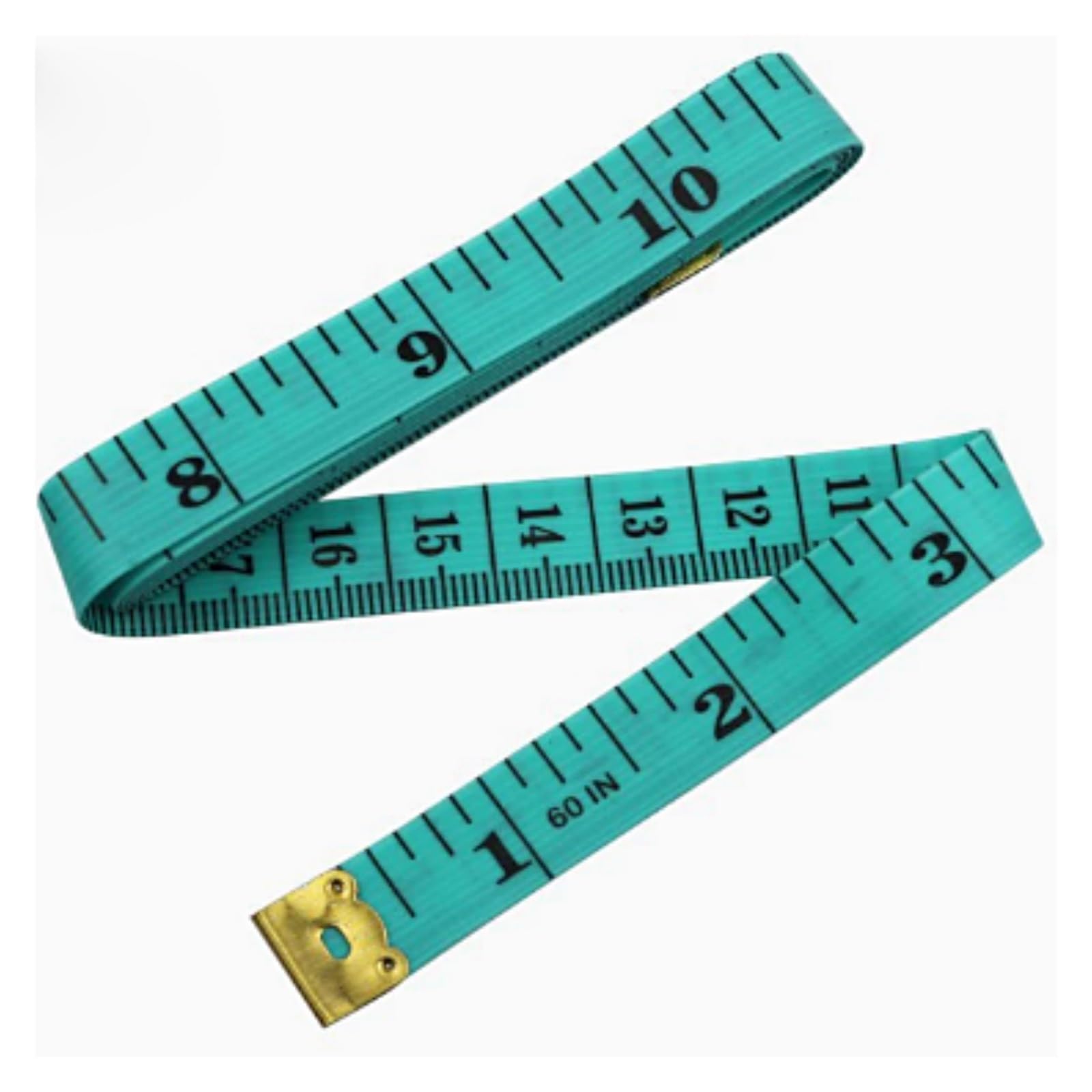 Cinta métrica de fibra de vidrio suave con marcas de doble cara | Punta de metal, básculas claras y legibles for medir el cuerpo, costura a medida, hecha a mano, 60 pulgadas/150cm(Groen)