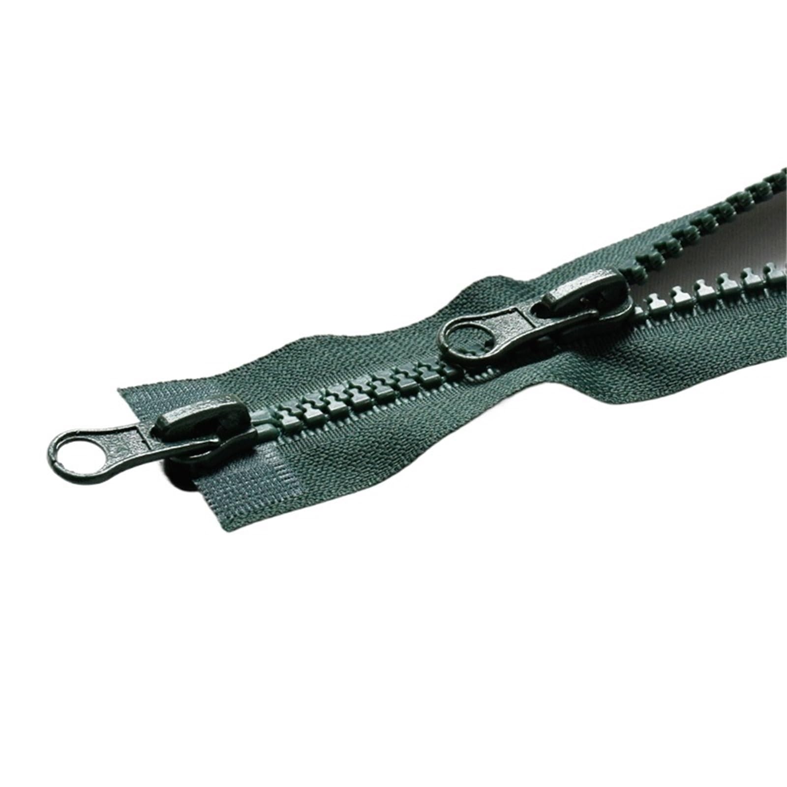Zippers Sewing, 2-Way Separating Zipper Size 5 Resin Teeth 80cm Multicolor for Sewing(DeepGreen)
