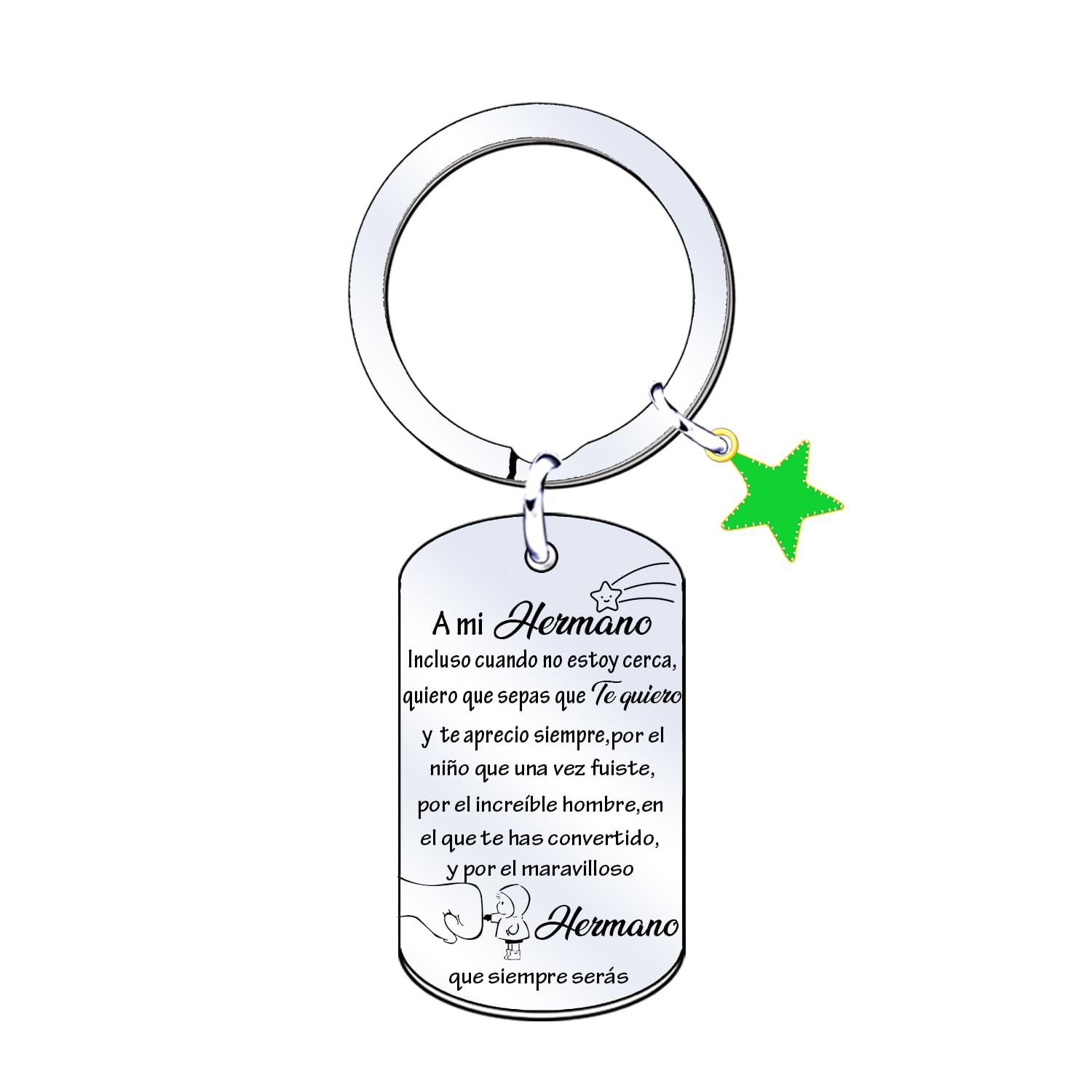 MNBVBV Regalo Hermano Llavero Hermano Regalo Cumpleaños Hermano Regalos Aniversario Hermano Regalo Graduación Hermano Regalo Boda Hermano Regalos Navidad Hermano