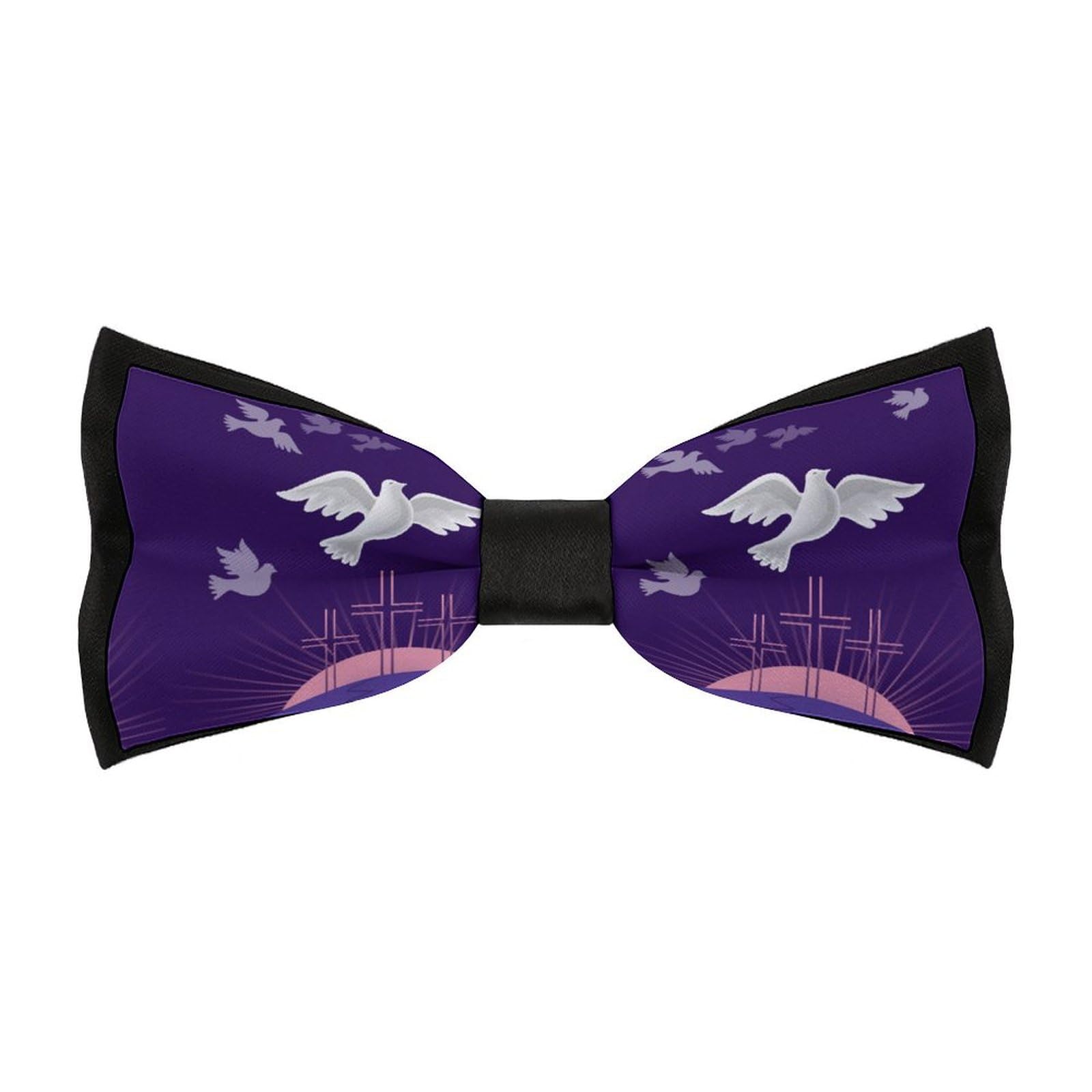 JYYAU Shavout Pentecost Bow Tie Adjustable Necktie For Men Business Fashion Pre-tied Tie Neckwear Novelty Accessory For Weddings Party Festival