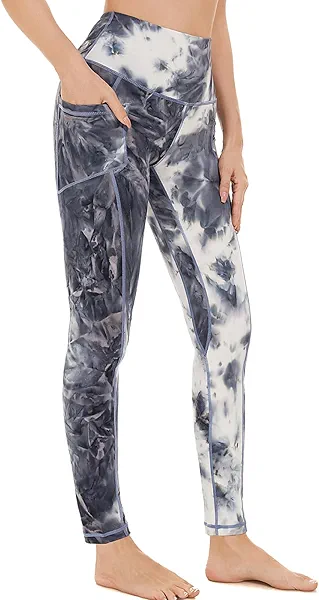 iniber High Waisted Yoga Pants with Pockets for Women 4-Way Stretch Soft Running Workout Leggings Athletic Yoga Pants