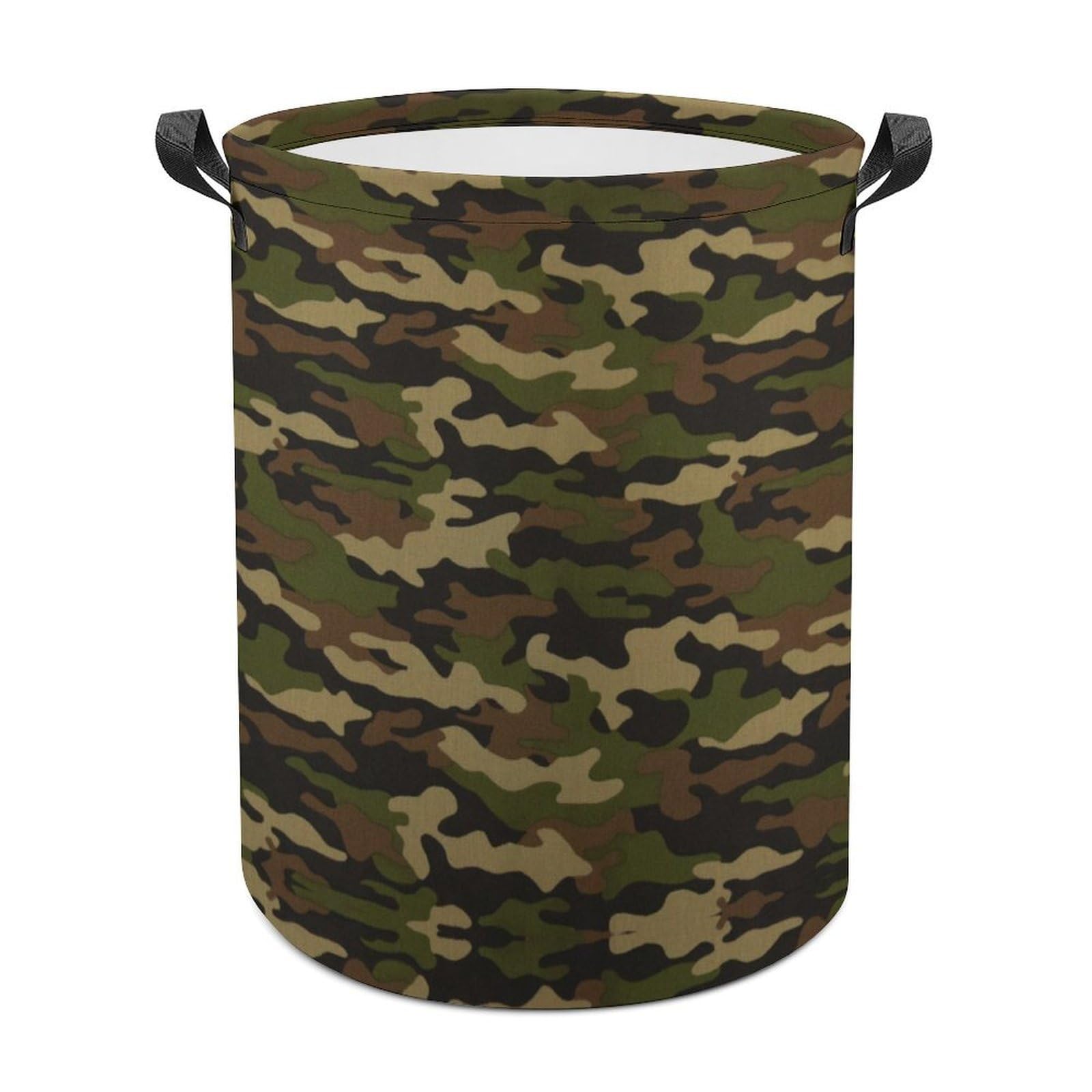 Wlntrophic Laundry Hamper, Army Camouflage Laundry Basket, Washing Basket with Handle