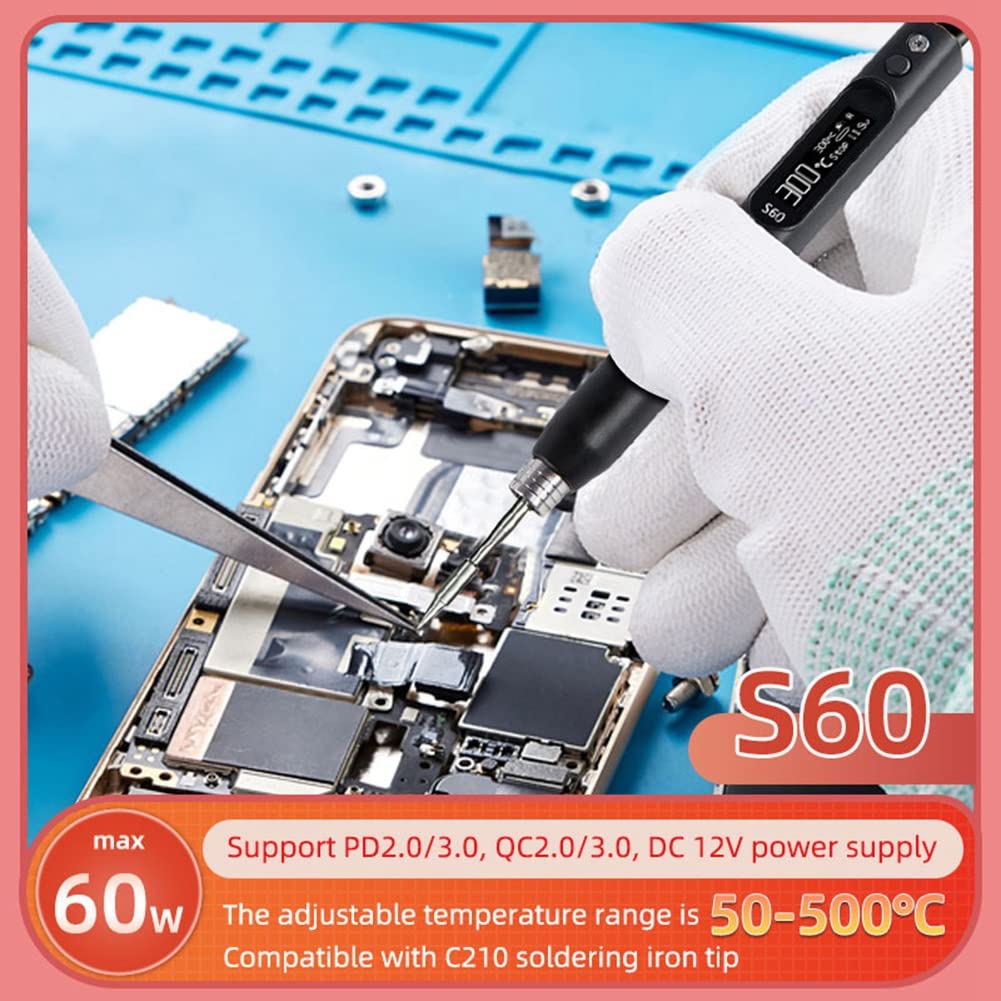 ViaGasaFamido Punte Di Ricambio Per Saldatore S60 - Testa K Serie C210, Punta Fine Ad Alta Conduttività Termica - 3