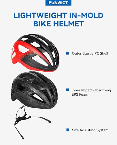 Miniatura 8 de Casco de bicicleta para adultos con visera y gafas para hombres y mujeres, casco de bicicleta de carretera de montaña, casco de ciclismo recargable