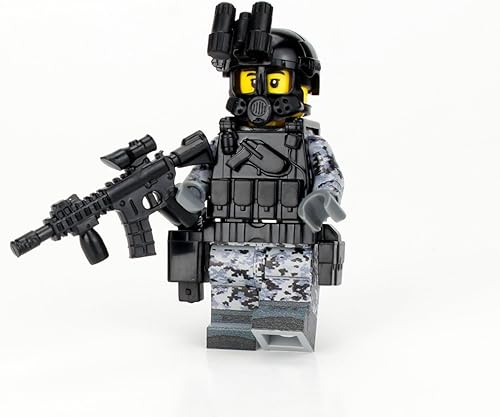 Battle Brick Minifigura personalizada coleccionable del soldado del equipo de respuesta al peligro urbano Battle Brick Minifigura personalizada coleccionable del soldado del equipo de respuesta al peligro urbano