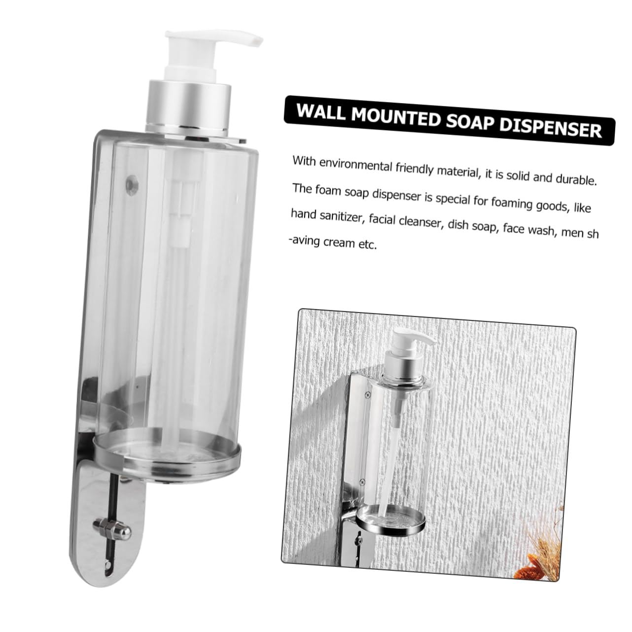 Amazon｜Hoement 1個壁掛け式 皂液瓶支架 製 ソープディスペンサー