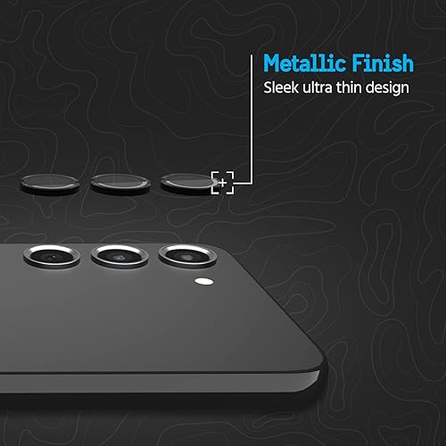Miniatura 4 de Pelican - Protector de lente de cámara para Samsung Galaxy S23 PlusSamsung Galaxy S23 con anillos de metal, vidrio templado 9H, duradero,