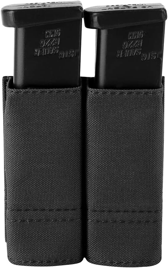 KRYDEX Single/Double Pistol Mag Pouch, Nylon Magazine Pouch 9mm with Quick Release Magazine Pouch Insert - Image 2