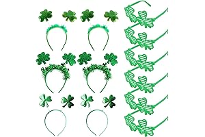 St. Patricks Day Party Pack for Women Headbands & Glasses