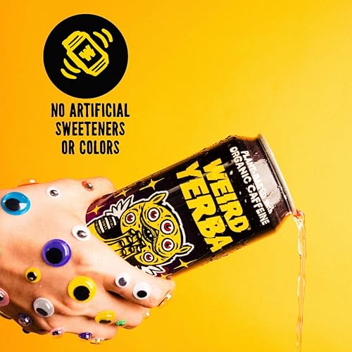 Miniatura 6 de Bebe Weird Organic Acai Pomegranate Yerba Mate  Latas de 16 onzas, 160 mg de cafeína orgánica, paquete de 12  Alternativa a bebidas energéticas