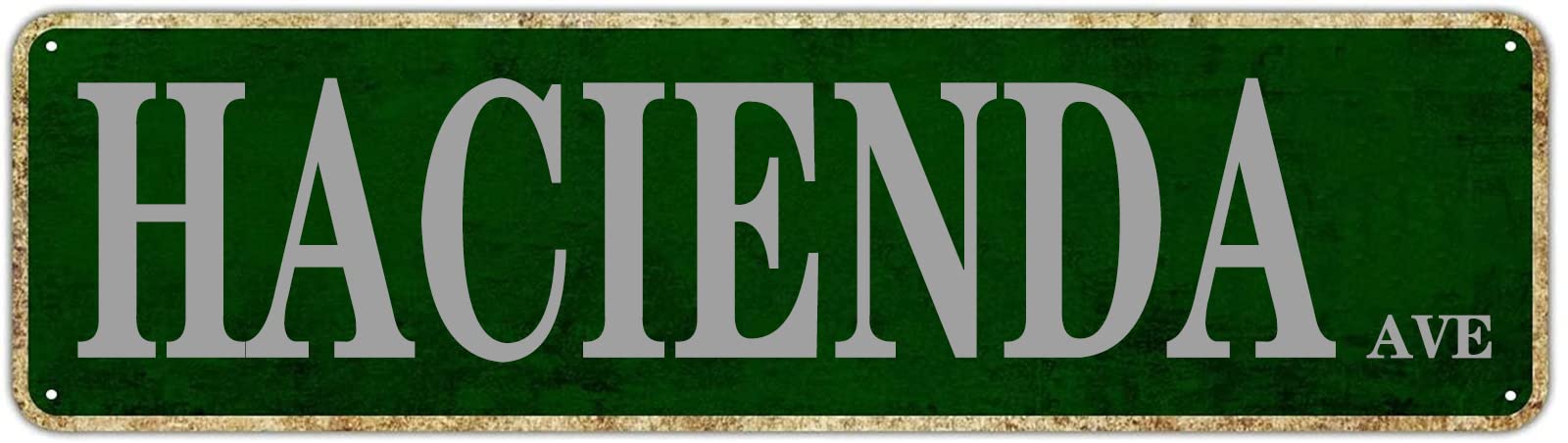 Gqwjksz Metal Tin Sign 13 Metal Sign Hacienda Ave Vintage Signs Retro Tin Signs Aluminum Sign Gift For Home Kitchen Garden Wall Yard Coffee Art Plaque Decor 4X16 Inches