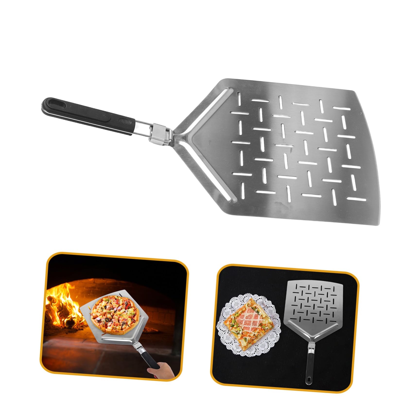 Ipetboom Utensile Da Forno Con Manico Pieghevole Per Pizza In Acciaio Per Pizza Fatta In Casa