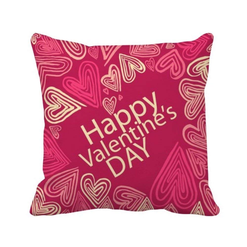 Housse de coussin carrée cœur rose pour chambre de fille cocooning